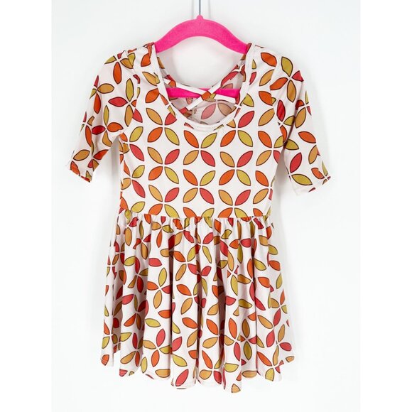 Dotdotsmile Girls Dress Size 2T Rust and Olive Print New with Tags - Picture 5 of 5